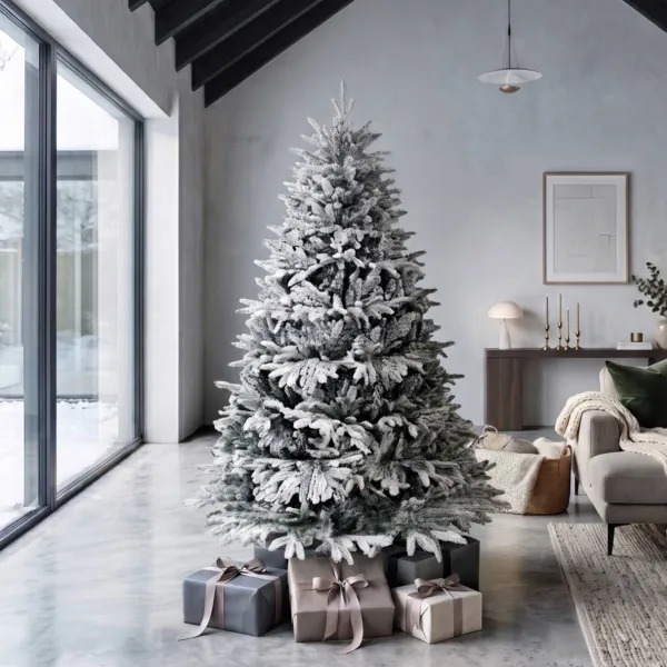 Albero di Natale artificiale (H180 cm) Lucania Verde innevato