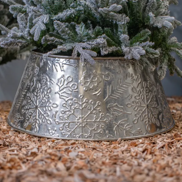 Metall-Weihnachtsbaumst�nder-Abdeckung (D70 cm) Marg�riaz Silber