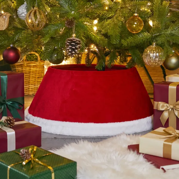 Zierkorb f�r Baumst�nder (D56 cm) Weihnachtszauber Rot