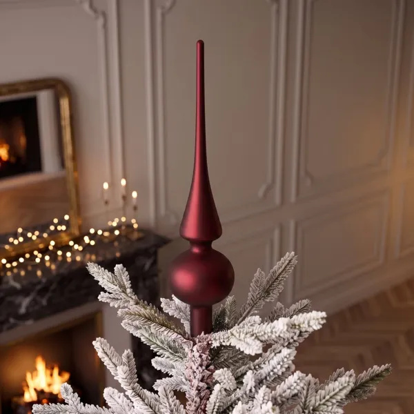 Remate para �rbol de Navidad Boreal de vidrio Burdeos