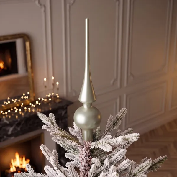Remate para �rbol de Navidad Bor�al Perla en vidrio