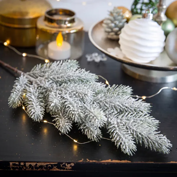 Branche de sapin (52 cm) Omorika Vert enneigé