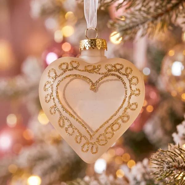 Weihnachtsanh�nger (H10 cm) Bezauberndes Herz Transparent