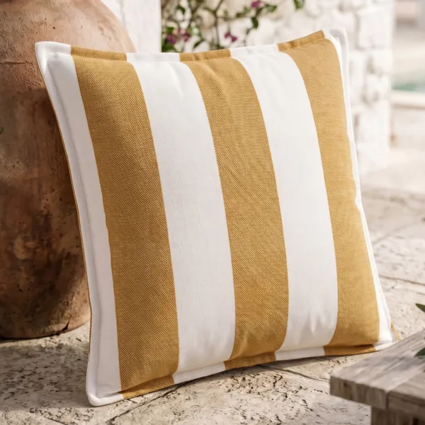 Fodera per cuscino da esterno quadrato idrorepellente (60 x 60 cm) Noa Giallo ocra