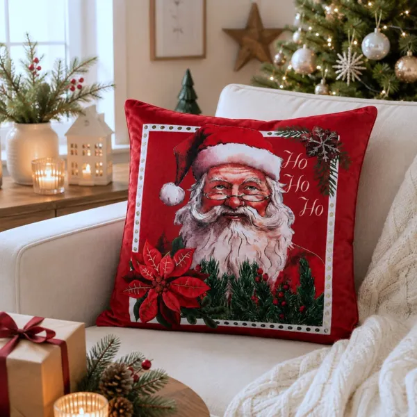 Cuscino di Natale quadrato (45 x 45 cm) Christmas Bordeaux