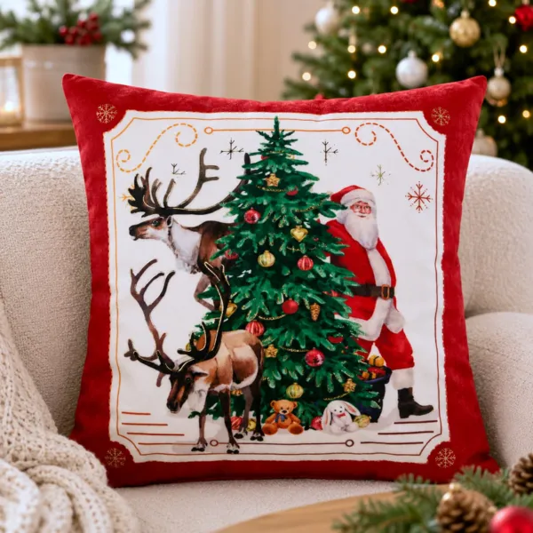Coussin de no�l carr� (45 x 45 cm) Christmas Vert sapin