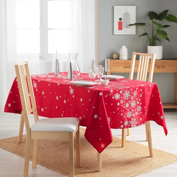 Nappe de Noël rectangulaire (150 x 300 cm) Constellation Rouge
