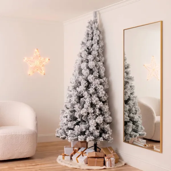 Demi Sapin artificiel de No�l (H210 cm) Edmonton Vert enneig�
