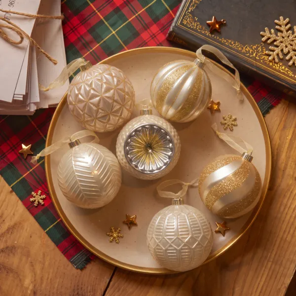 Set di 6 palline di natale (D150 mm) Imperiale Perla