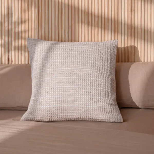 Federa quadrata in cotone a nido d'ape (60 x 60 cm) Ys�a Corda