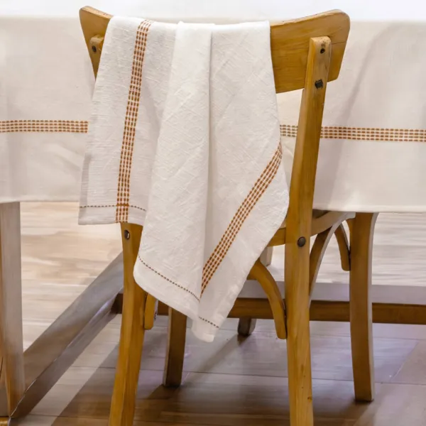 Set aus 2 Baumwollhandt�chern (50 x 70 cm) Lana Ockergelb