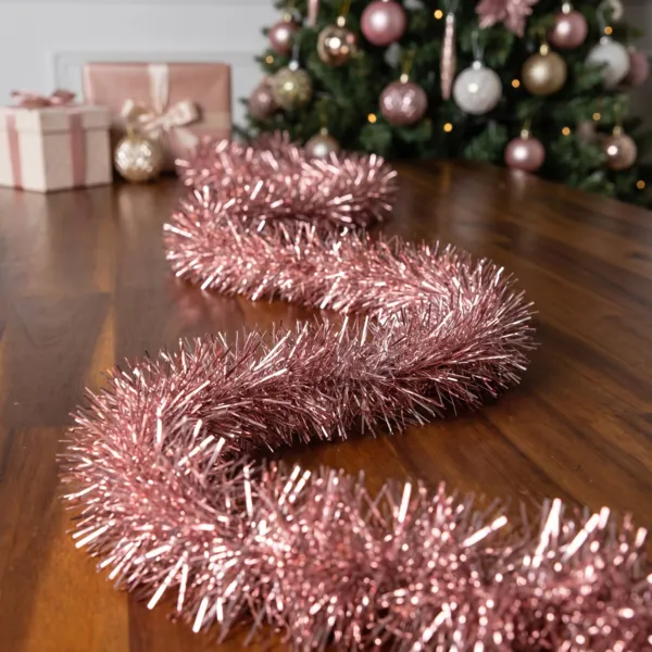 Kerstslinger (D10 cm) Luxe Alpine poederroze