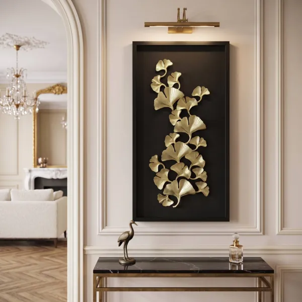 Cuadro decorativo en relieve de resina (60 x 120 cm) Jaya Oro