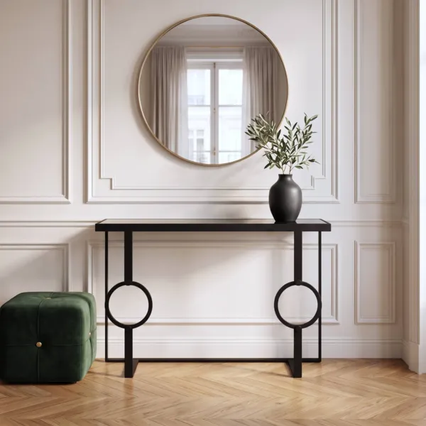 Metalen console (L120 cm) Manta Zwart