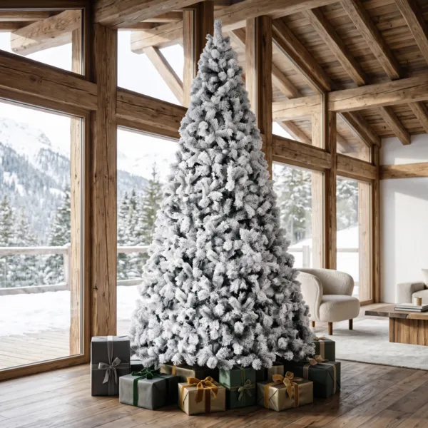 �rbol de Navidad artificial (Alto 360 cm) Edmonton Verde Pino nevado