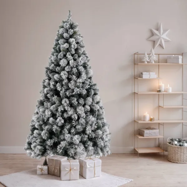 �rbol artificial de Navidad Edmonton Alto 210 cm Verde nevado