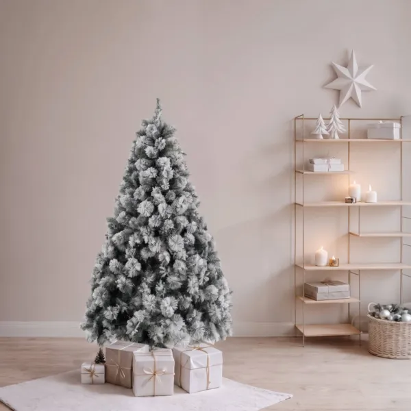 Albero di Natale artificiale (H120cm) Edmonton Verde innevato
