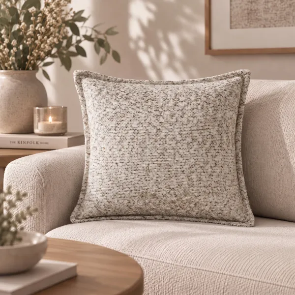 Coussin carr� tiss� (50 x 50 cm) Dublin Gris