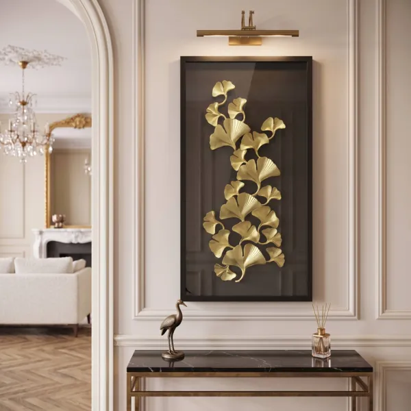 Relief-Wandbild aus Harz (60 x 120 cm) Jaya Gold