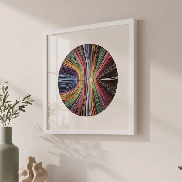 Relief-Wandbild aus Papier (60 x 60 cm) Kaus Mehrfarbig