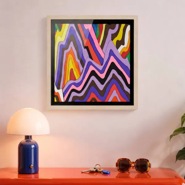 Relief-Wandbild aus Ton (60 x 60 cm) Talos Mehrfarbig