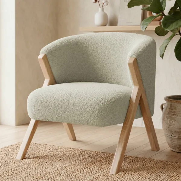 Fauteuil boucl� (H70 cm) Andy Zand