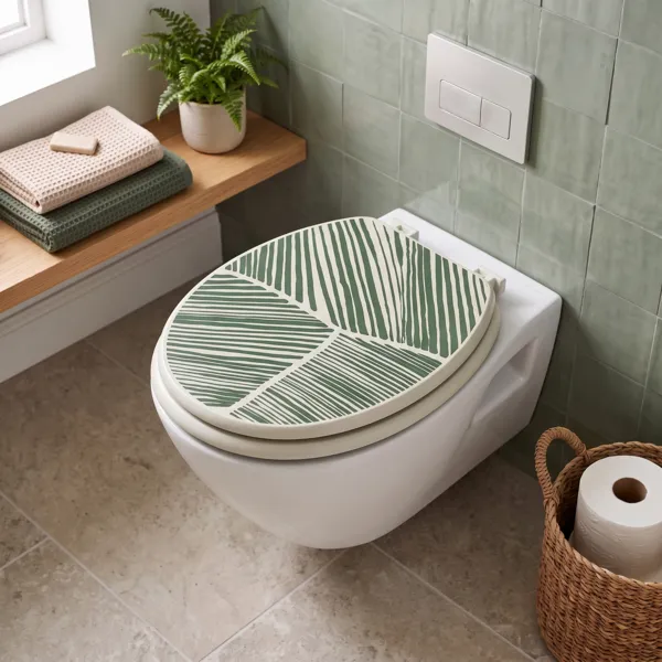 Copriwater in legno 18 pollici Botanist Verde
