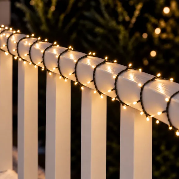 Catena luminosa senza fili USB 7,4 m 100 LED cavo nero Duracharge classic Bianco caldo