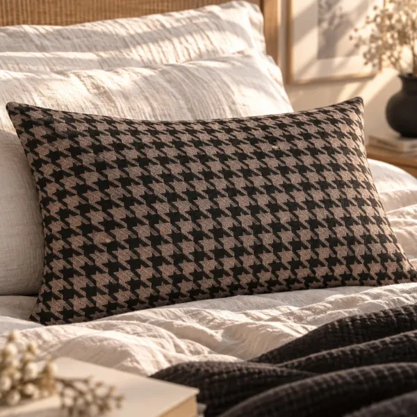 Cuscino rettangolare in cotone (40 x 60 cm) Oslo Nero