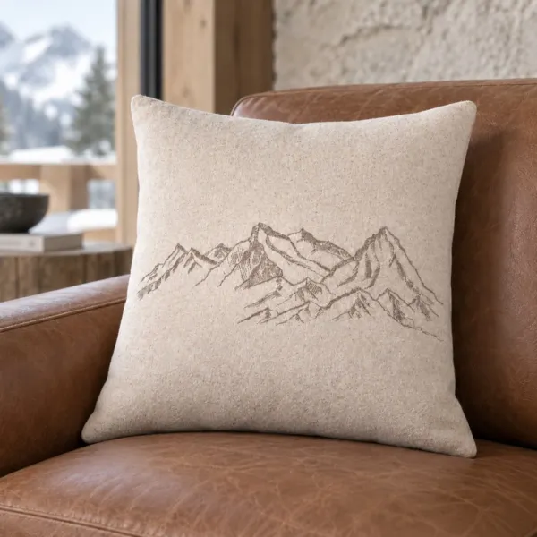 Cuscino quadrato effetto lana (45 x 45 cm) Charlaix Ecru