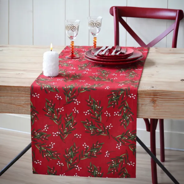 Weihnachtstischl�ufer (50 x 150 cm) Christmas Rot