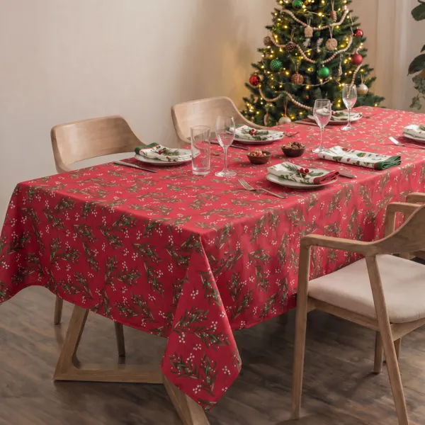 Tovaglia di Natale rettangolare (140 x 300 cm) Christmas Rosso
