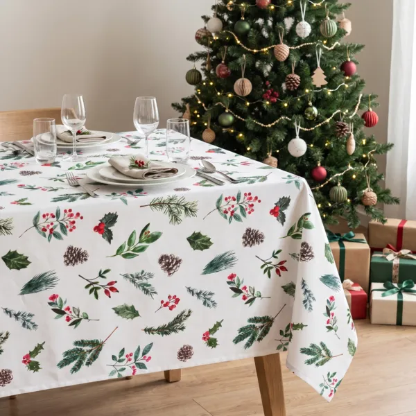 Tovaglia di Natale rettangolare (140 x 300 cm) Christmas Verde