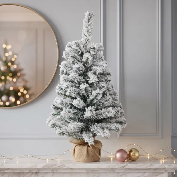 Albero artificiale da tavolo Royal Alt. 75 cm Verde innevato
