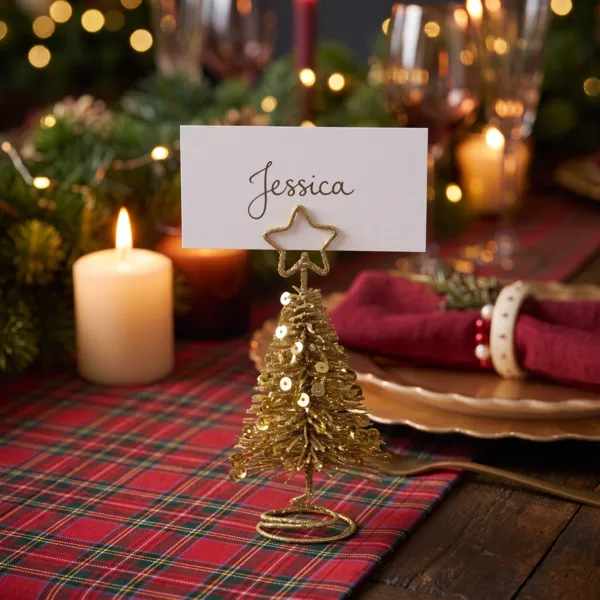 Segnaposto (10 cm) Albero Oro