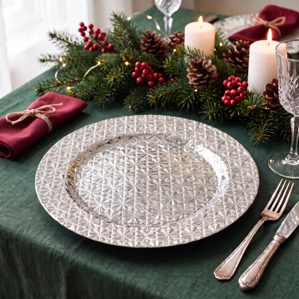 Set di 24 sottopiatti (D33 cm) Lusso Argento