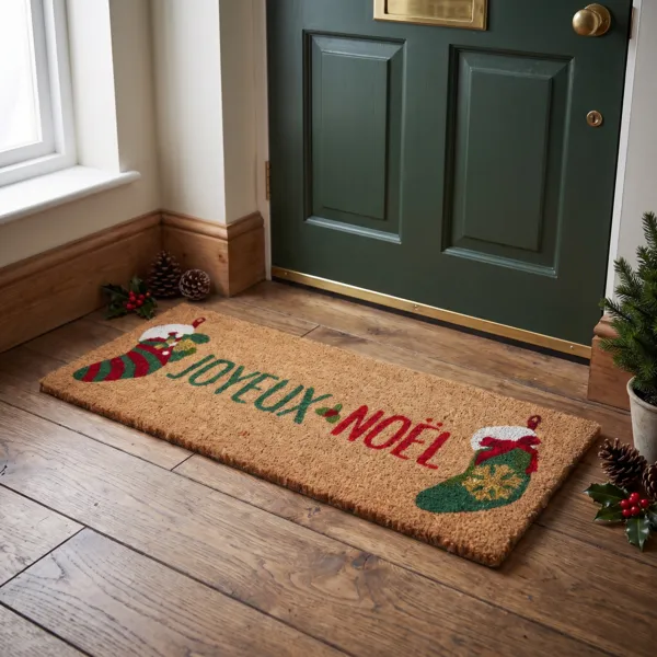 Fu�matte Weihnachten Kokos (25 x 75 cm) Chaussettes de No�l Mehrfarbig