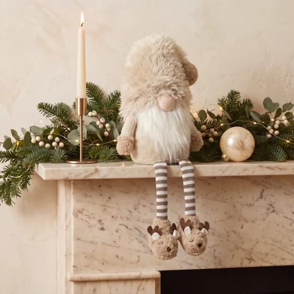 Decoratieve kabouter met buigzame benen (H48 cm) Ga�tan Cr�me