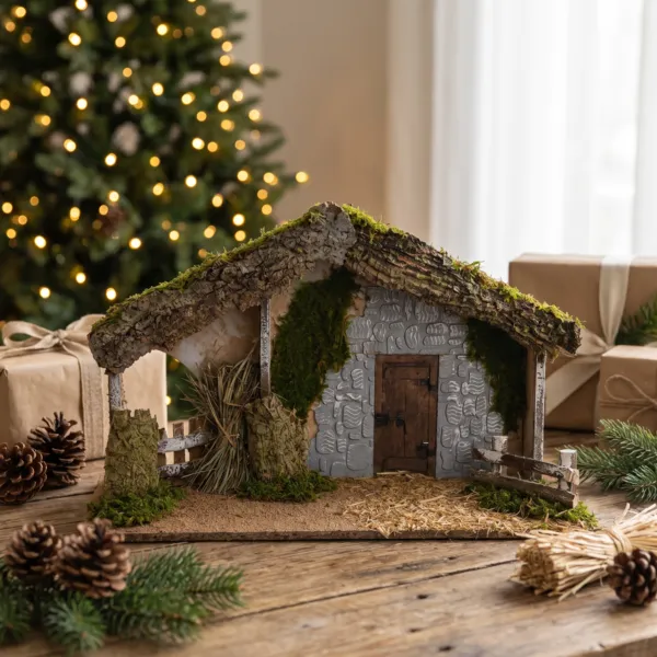 Presepe di Natale vuoto (H40 cm) Saint-Lucien
