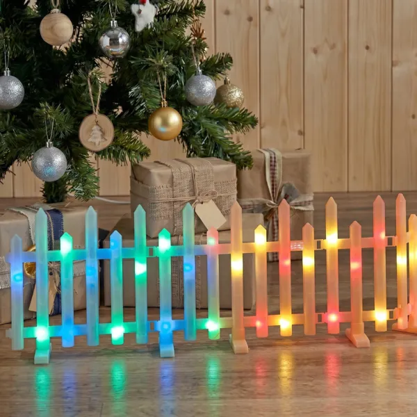 Lot de 8 barri�res lumineuses 192 LED (2,80 m x H25 cm) F�erie Multicolore
