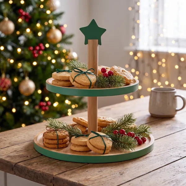 Alzata per dolci (H26 cm) Le Alpi Verde