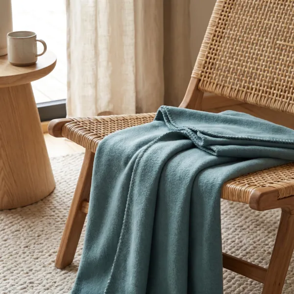 Plaid polaire (125 x 150 cm) Carlton Bleu canard