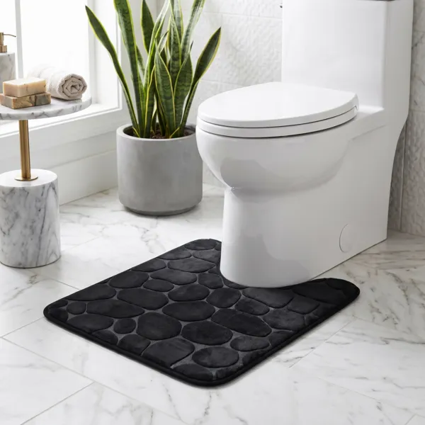 Toiletmat met memory foam (45 x 50 cm) Galeo Zwart