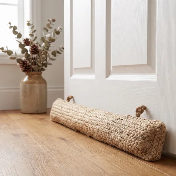 Coussin bas de porte jute (90 cm) Natura Beige