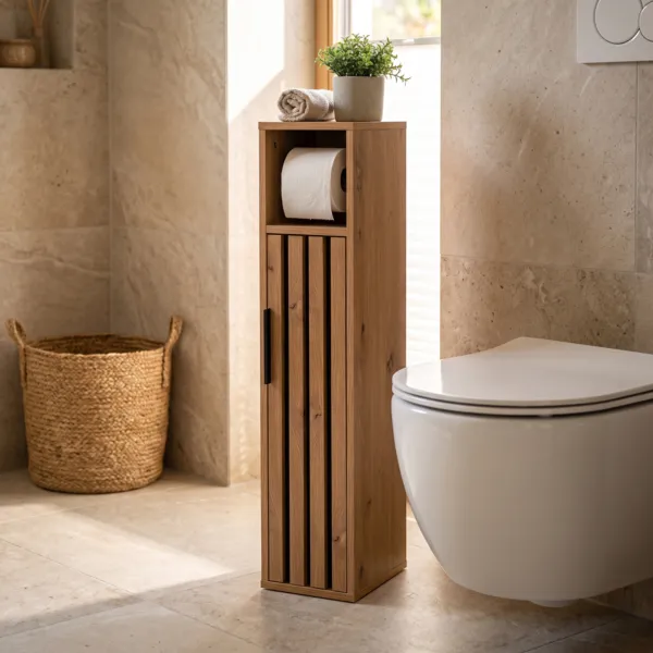 Toiletrolhouder met opbergvak plank Karma Natuurlijk