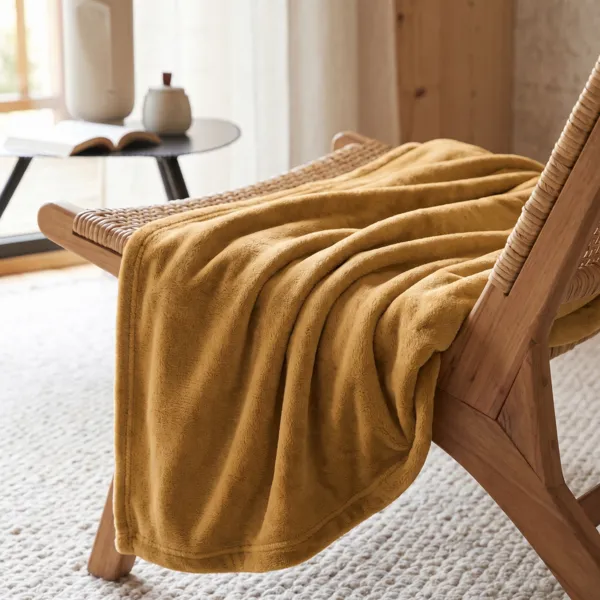 Plaid doux (160 cm) Doudou Camel