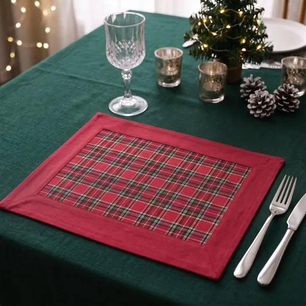 Lote de 2 individuales de Navidad de algod�n (30 x 45 cm) Clark Multicolor