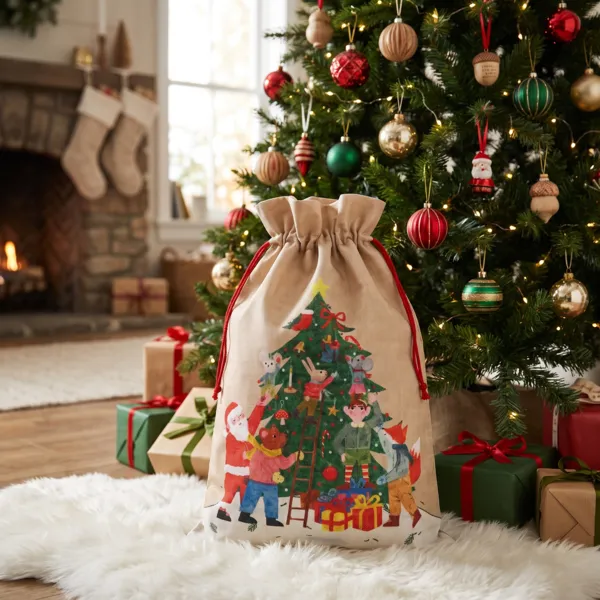 Geschenktasche aus Stoff L'heure des cadeaux Mehrfarbig