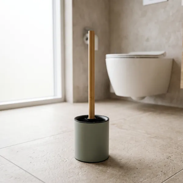 Brosse WC m�tal Purebamboo Vert eucalyptus