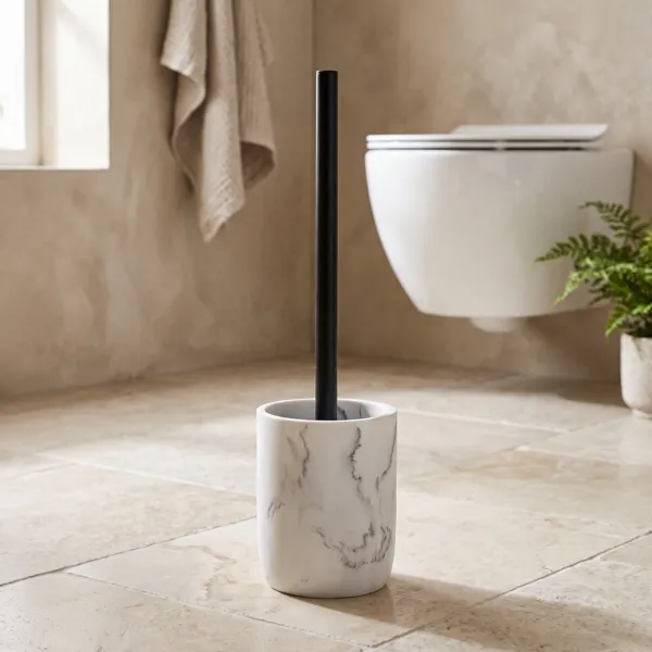 Brosse WC polyr�sine effet marbre S�ma Gris